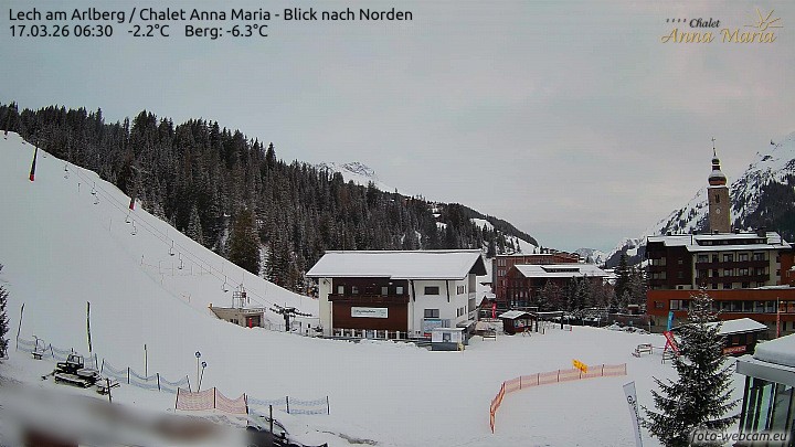 Archiv Foto Webcam Schlegelkopfareal, Lech