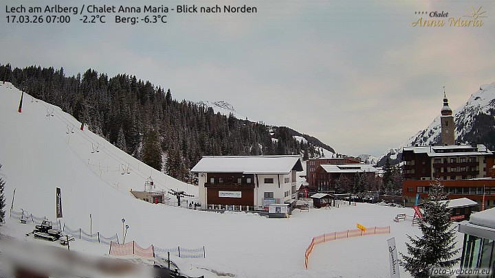 Archiv Foto Webcam Schlegelkopfareal, Lech