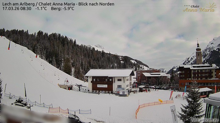 Archiv Foto Webcam Schlegelkopfareal, Lech