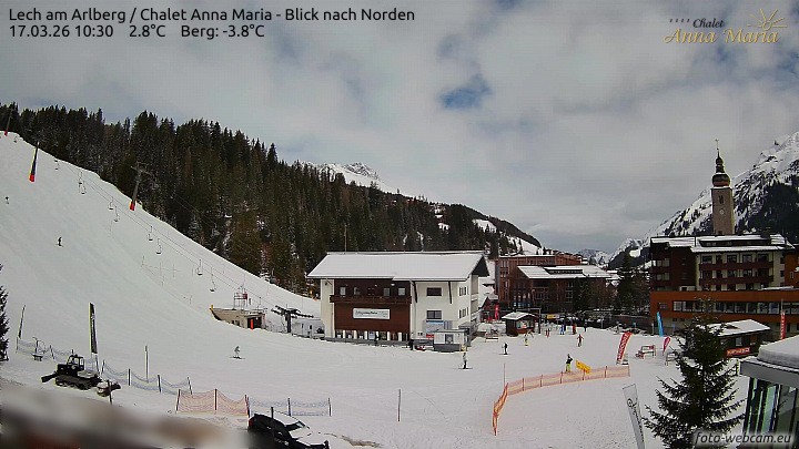 Archiv Foto Webcam Schlegelkopfareal, Lech