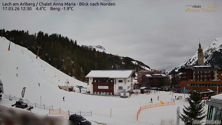 Archiv Foto Webcam Schlegelkopfareal, Lech