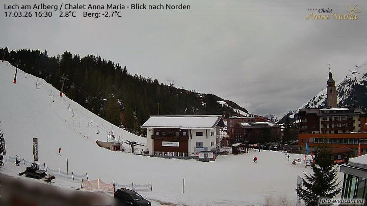 Archived image Webcam Lech (Chalet Anna Maria)