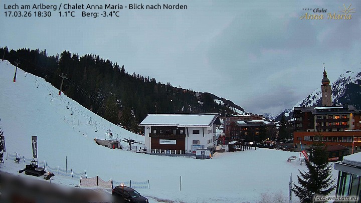 Archiv Foto Webcam Schlegelkopfareal, Lech