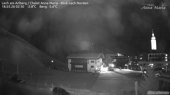 Archived image Webcam Lech (Chalet Anna Maria)