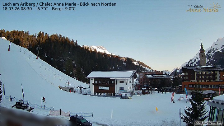 Archiv Foto Webcam Schlegelkopfareal, Lech