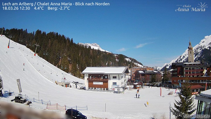 Archiv Foto Webcam Schlegelkopfareal, Lech