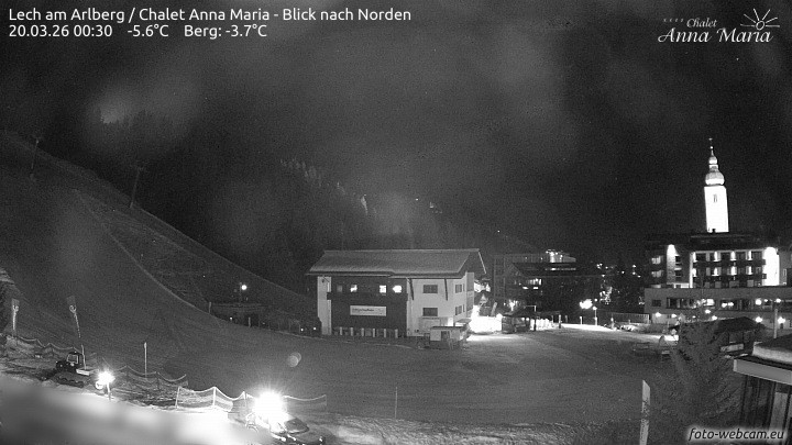 Archived image Webcam Lech (Chalet Anna Maria)