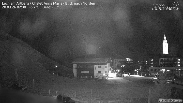 Archived image Webcam Lech (Chalet Anna Maria)