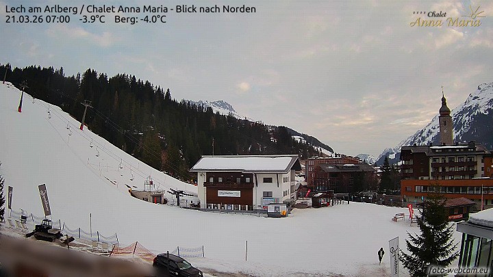 Archiv Foto Webcam Schlegelkopfareal, Lech