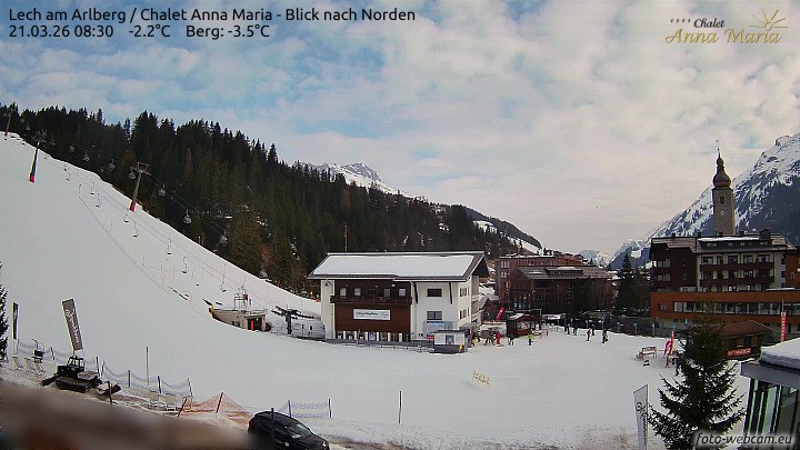 Archiv Foto Webcam Schlegelkopfareal, Lech