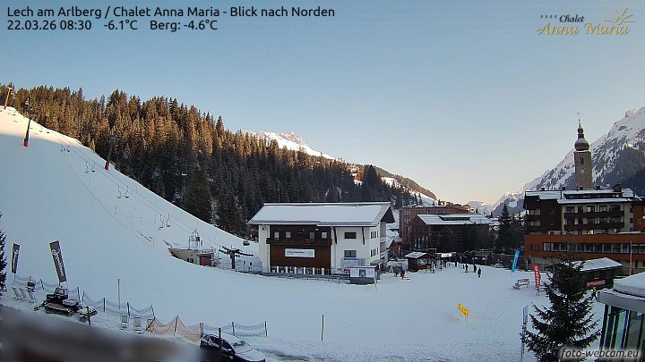 Archiv Foto Webcam Schlegelkopfareal, Lech