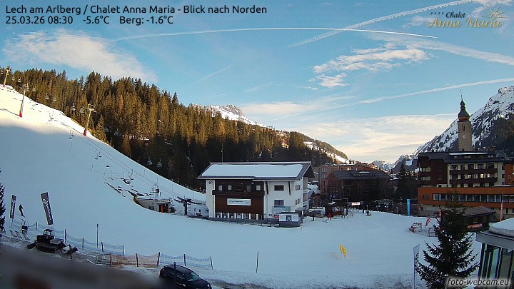 Archiv Foto Webcam Schlegelkopfareal, Lech