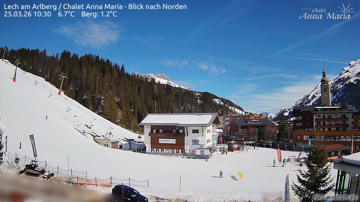 Archiv Foto Webcam Schlegelkopfareal, Lech