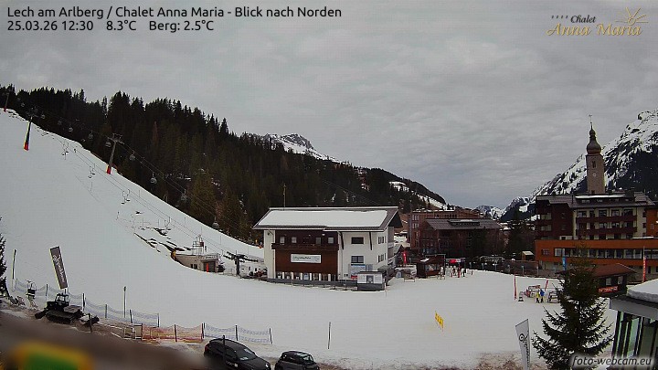 Archiv Foto Webcam Schlegelkopfareal, Lech