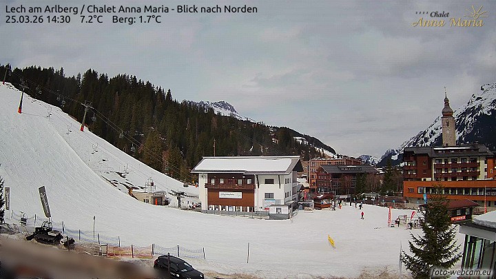 Archiv Foto Webcam Schlegelkopfareal, Lech