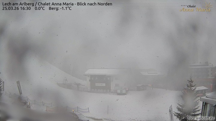 Archiv Foto Webcam Schlegelkopfareal, Lech