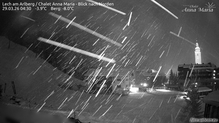 Archived image Webcam Lech (Chalet Anna Maria)