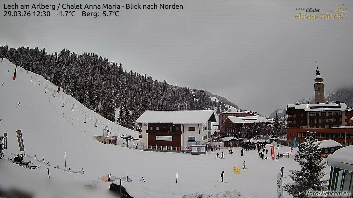 Archived image Webcam Lech (Chalet Anna Maria)