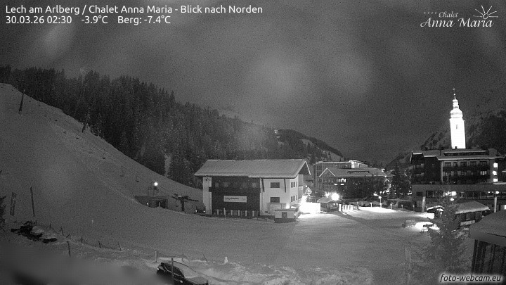 Archived image Webcam Lech (Chalet Anna Maria)