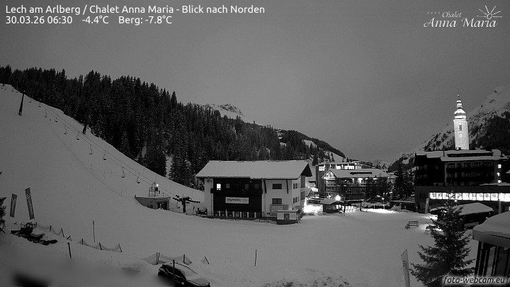 Archiv Foto Webcam Schlegelkopfareal, Lech