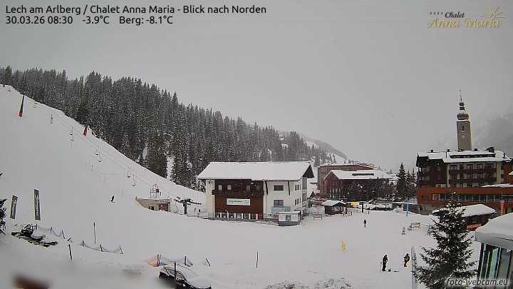 Archiv Foto Webcam Schlegelkopfareal, Lech