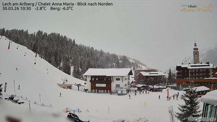 Archiv Foto Webcam Schlegelkopfareal, Lech