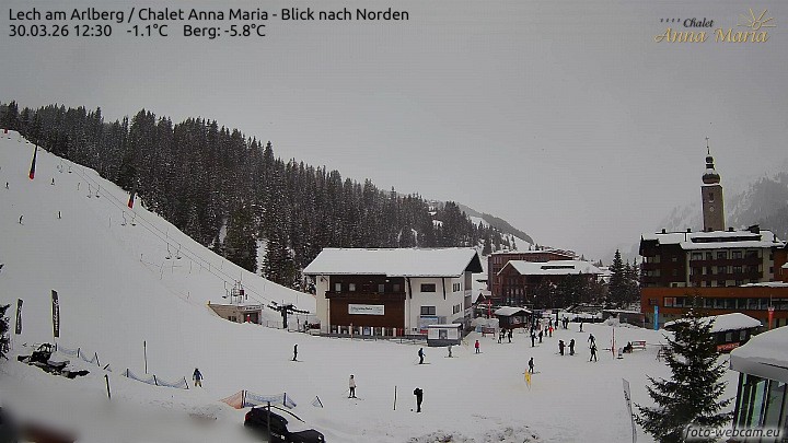 Archiv Foto Webcam Schlegelkopfareal, Lech
