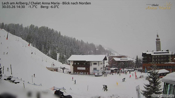 Archiv Foto Webcam Schlegelkopfareal, Lech