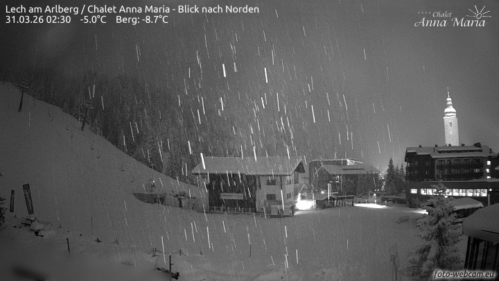 Archiv Foto Webcam Schlegelkopfareal, Lech