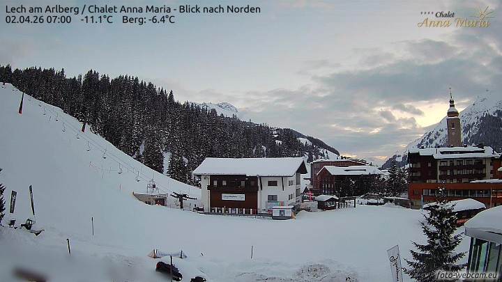 Archiv Foto Webcam Schlegelkopfareal, Lech