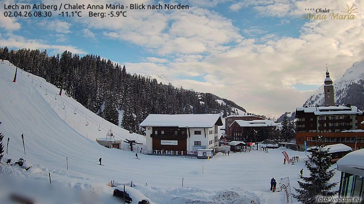 Archiv Foto Webcam Schlegelkopfareal, Lech