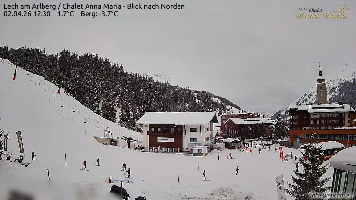 Archiv Foto Webcam Schlegelkopfareal, Lech