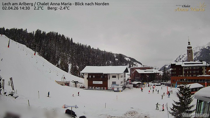 Archiv Foto Webcam Schlegelkopfareal, Lech