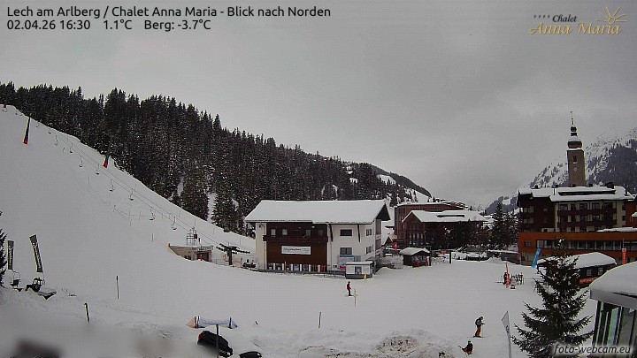 Archiv Foto Webcam Schlegelkopfareal, Lech