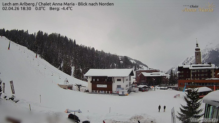 Archiv Foto Webcam Schlegelkopfareal, Lech