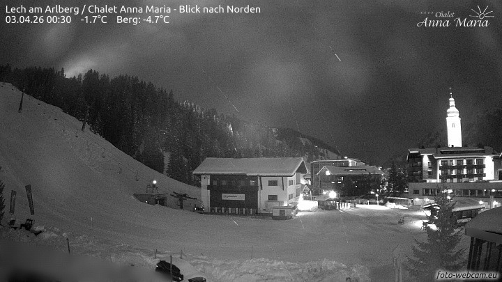 Archived image Webcam Lech (Chalet Anna Maria)