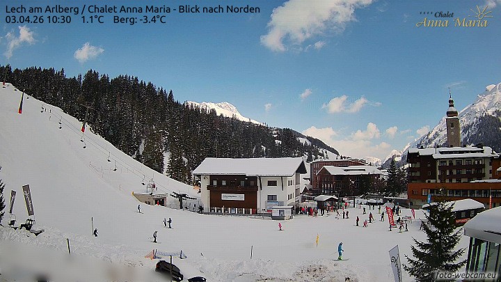 Archiv Foto Webcam Schlegelkopfareal, Lech