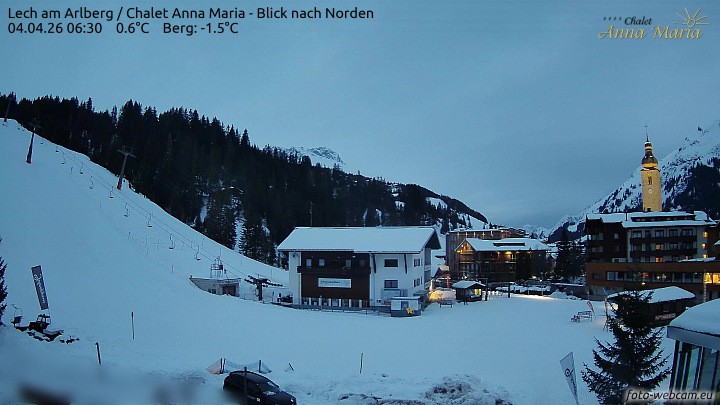 Archiv Foto Webcam Schlegelkopfareal, Lech