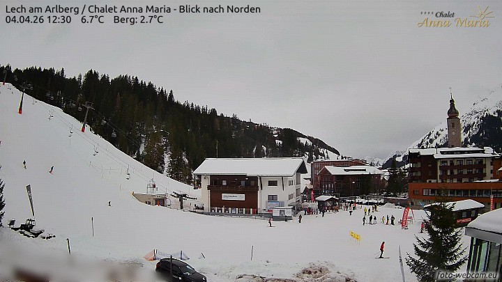 Archived image Webcam Lech (Chalet Anna Maria)