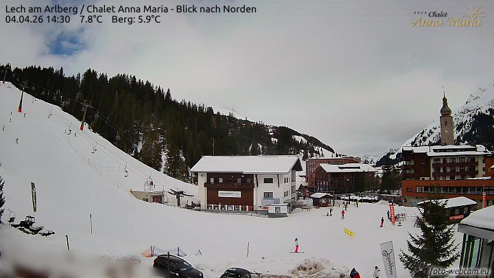 Archived image Webcam Lech (Chalet Anna Maria)