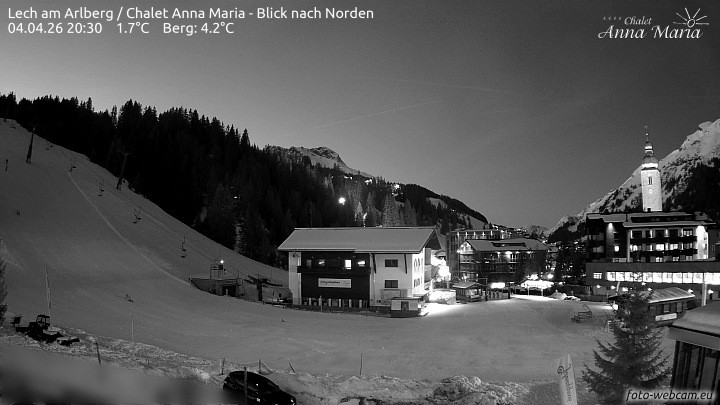 Archived image Webcam Lech (Chalet Anna Maria)