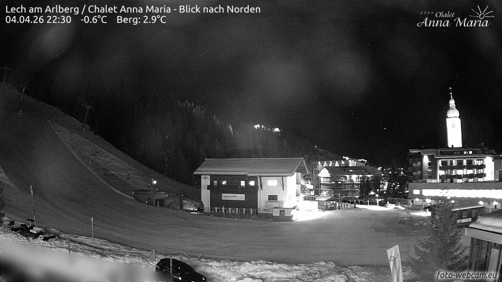 Archived image Webcam Lech (Chalet Anna Maria)