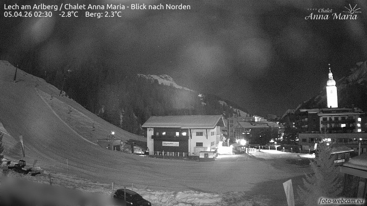 Archived image Webcam Lech (Chalet Anna Maria)