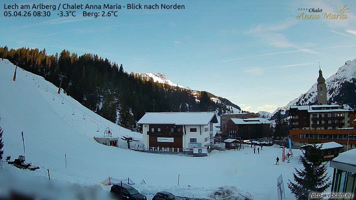 Archived image Webcam Lech (Chalet Anna Maria)