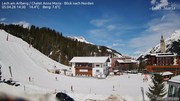 Archived image Webcam Lech (Chalet Anna Maria)