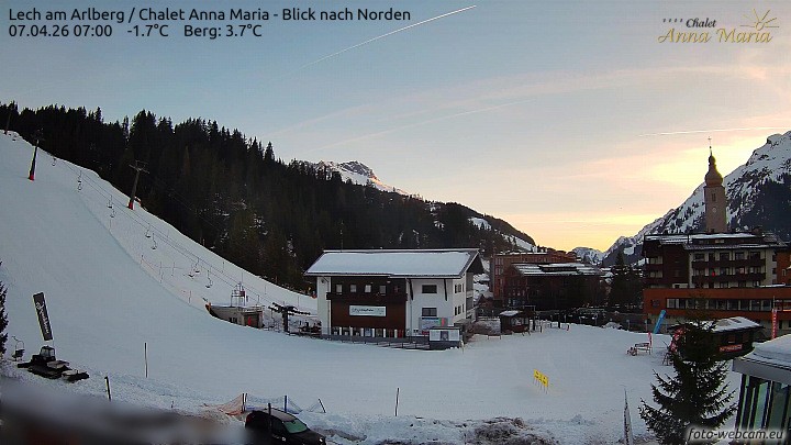 Archiv Foto Webcam Schlegelkopfareal, Lech