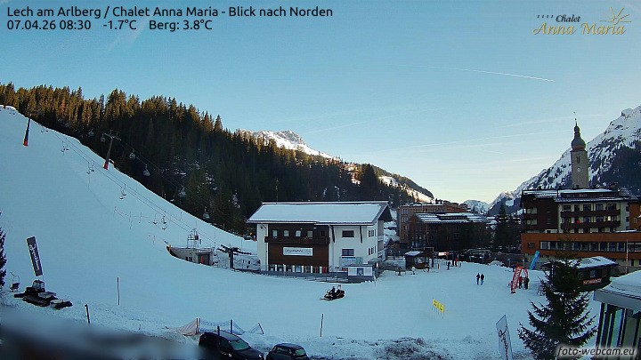 Archiv Foto Webcam Schlegelkopfareal, Lech