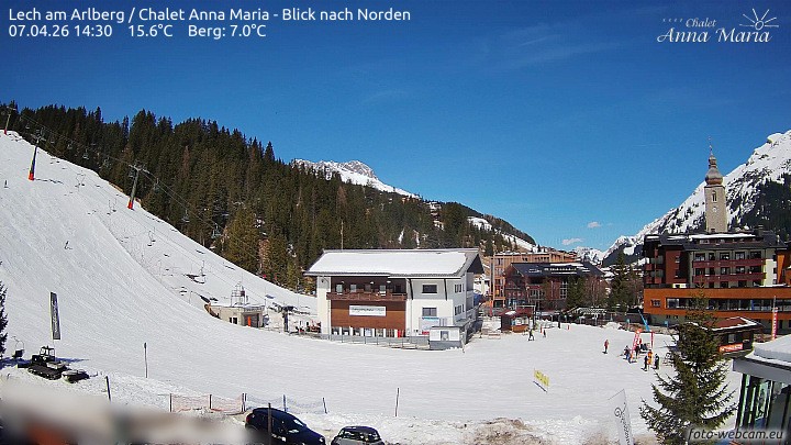 Archived image Webcam Lech (Chalet Anna Maria)