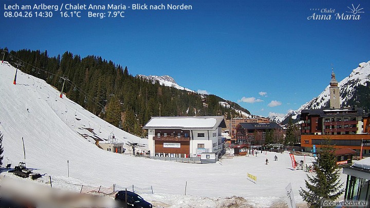 Archiv Foto Webcam Schlegelkopfareal, Lech