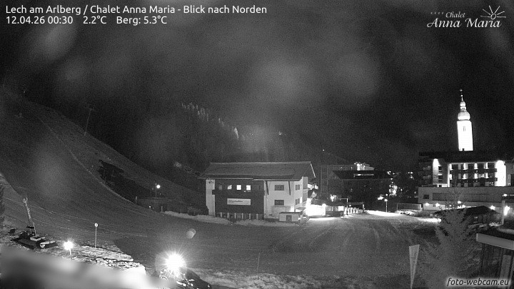 Archived image Webcam Lech (Chalet Anna Maria)